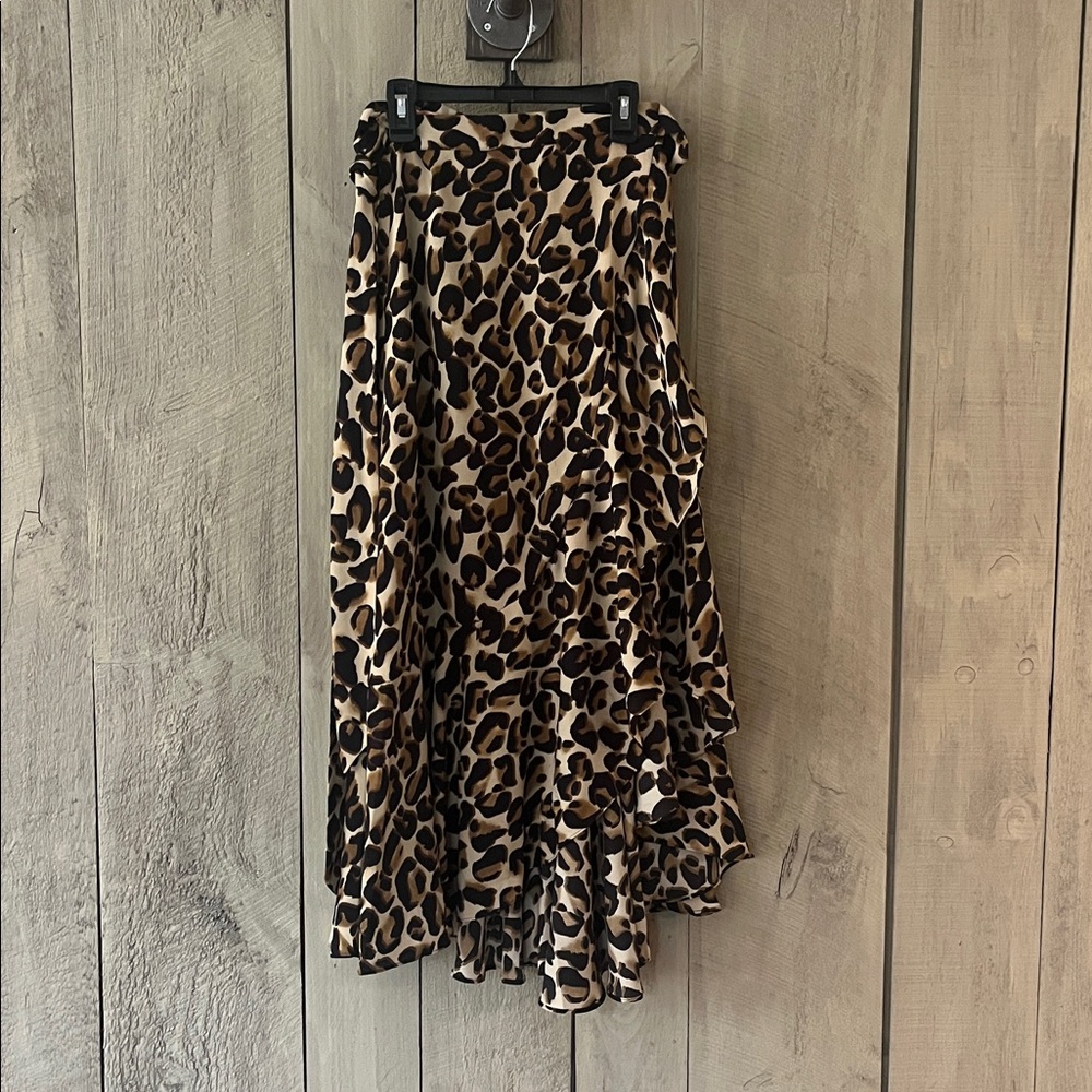 Scotch & Soda Animal Print Wrap Around Skirt
